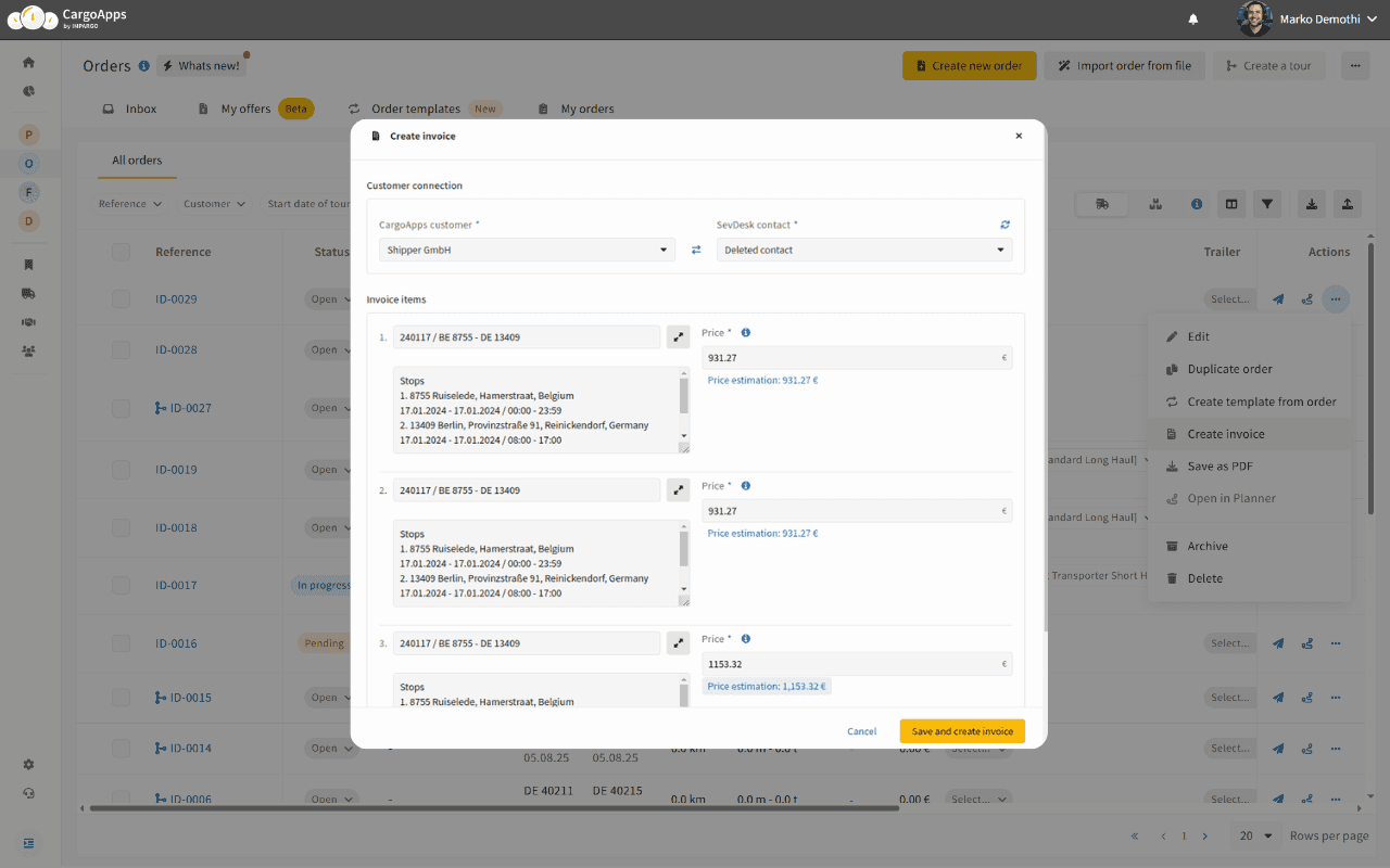 collective-invoice-multiple-orders-impargo-tms