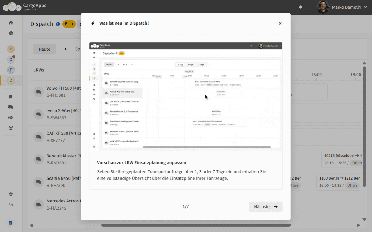 Dispositionsplanungssoftware-Zeitachsenansicht-Impargo-TMS
