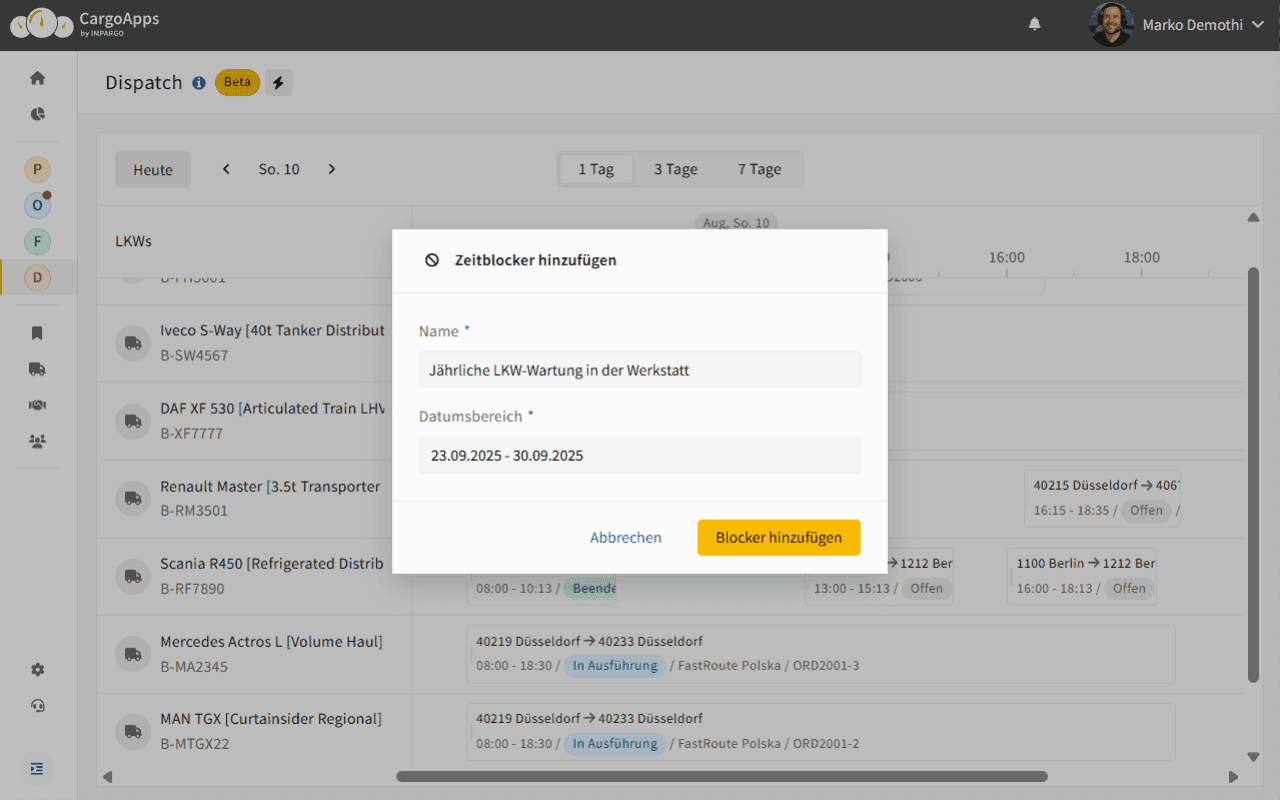 Zeitblocker-Versandplan-Impargo-TMS-hinzufügen