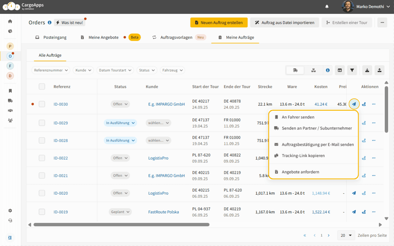 Auftrag-an-Fahrer-Partner-senden-impargo-tms