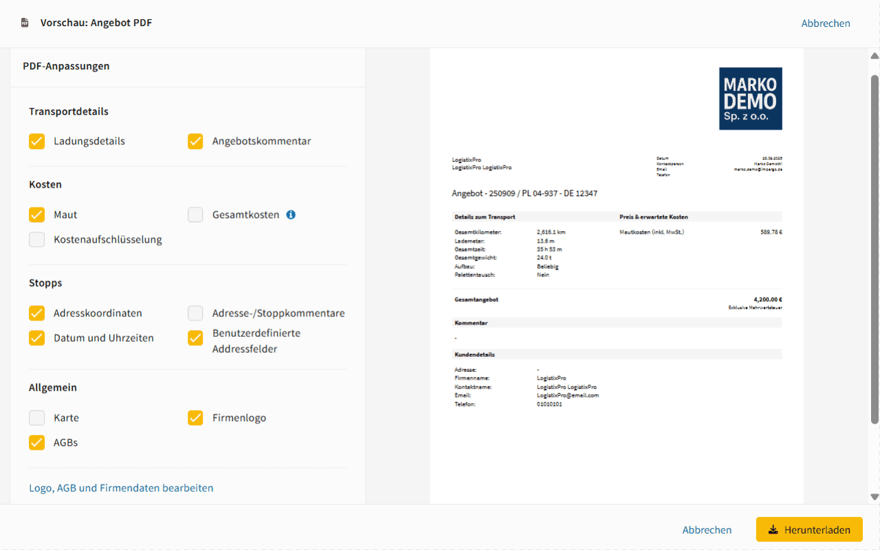 PDF-Angebot-Generieren-Impargo-TMS