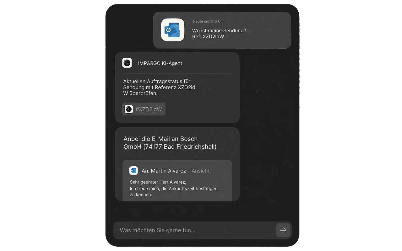Sendungsverfolgung: Beantworten Sie automatisch die Frage „Wo befindet sich meine Sendung“