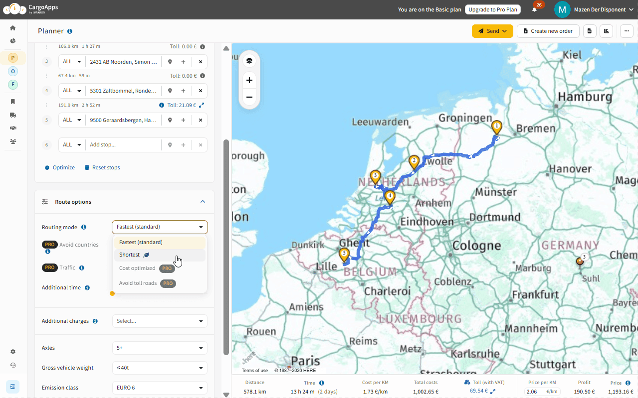cost-efficient-truck-route-netherlands-impargo